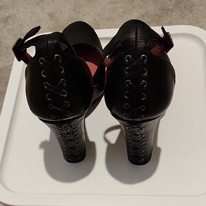 Vince Camuto Black Lace-Up Heels